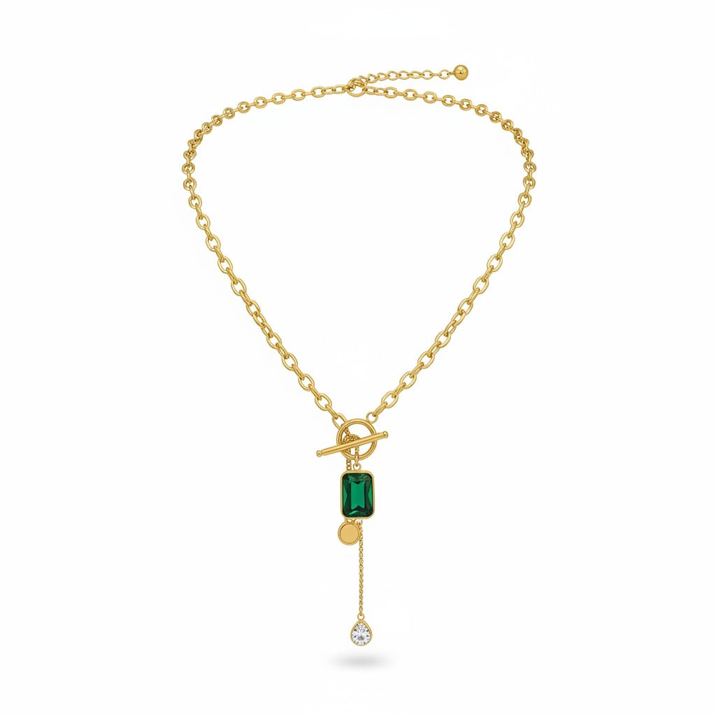 Gold green Necklace