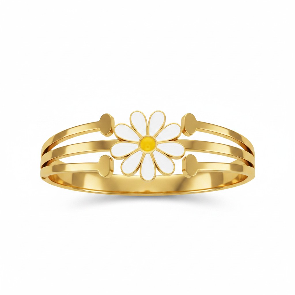 White Flower Bangle