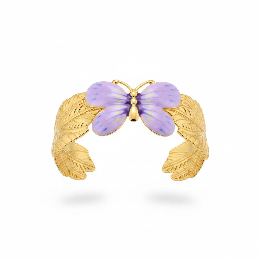 Purple Butterfly Bangle