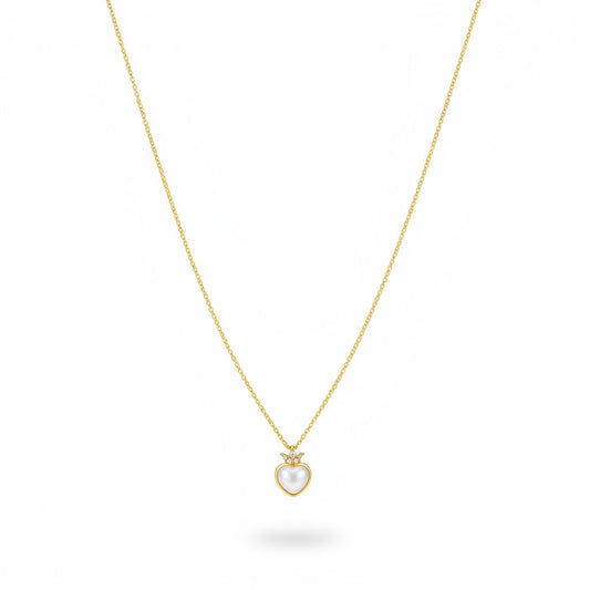 White Heart Necklace