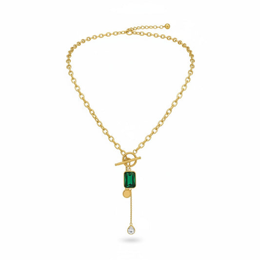 Gold green Necklace