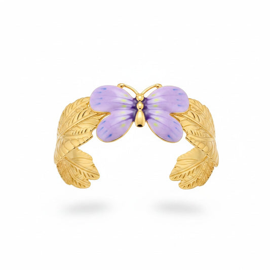 Purple Butterfly Bangle