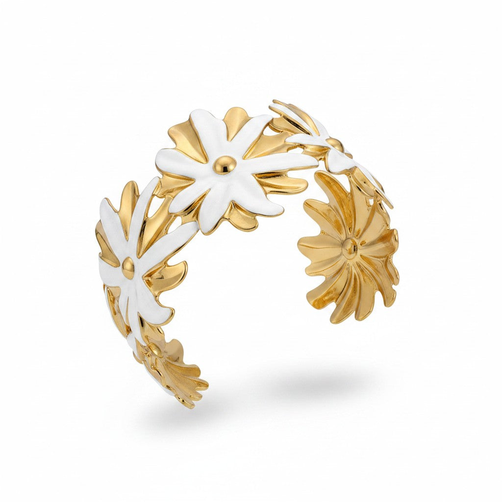White and Gold Bangle