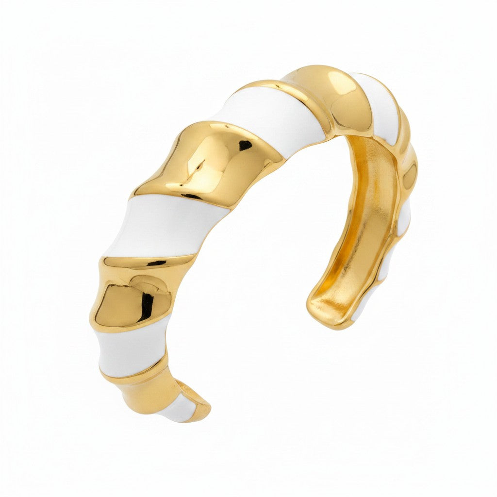 White and Gold Bangle