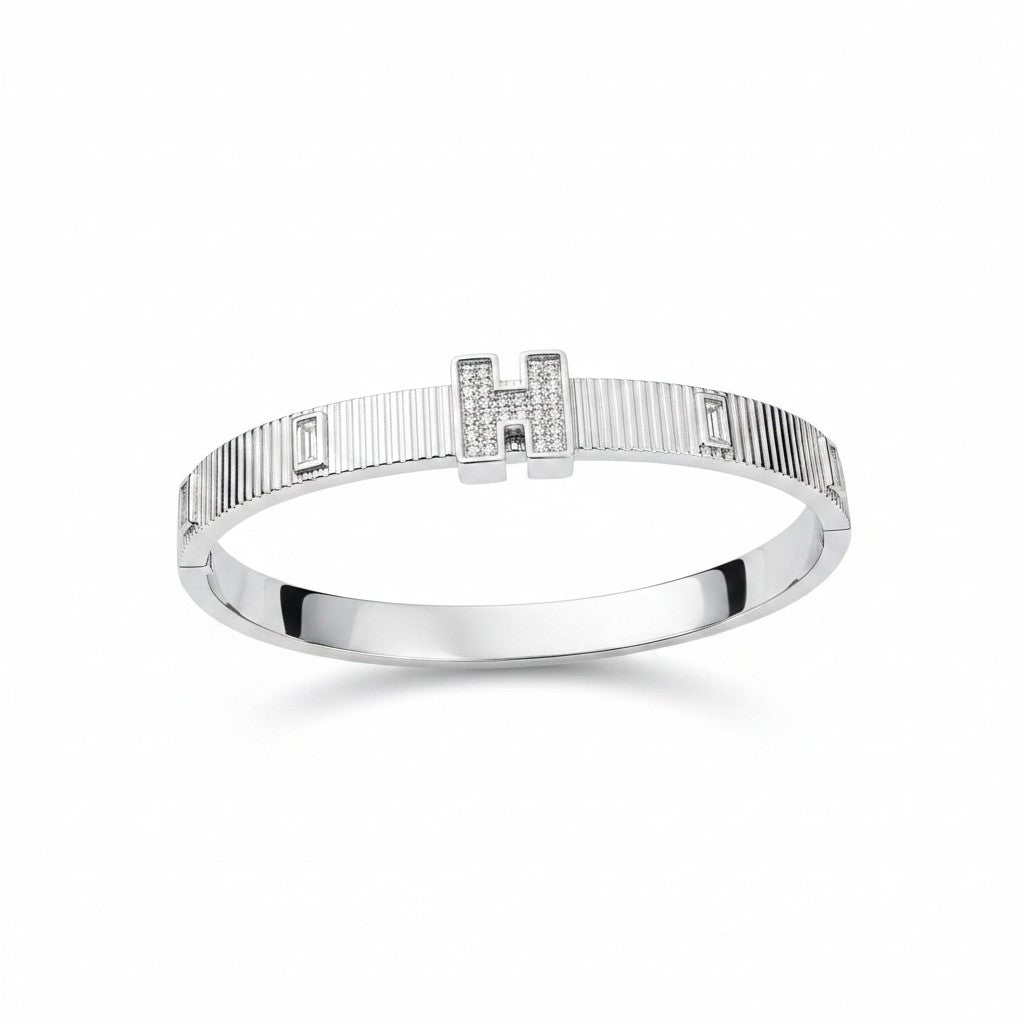 Hermes Silver Bangle