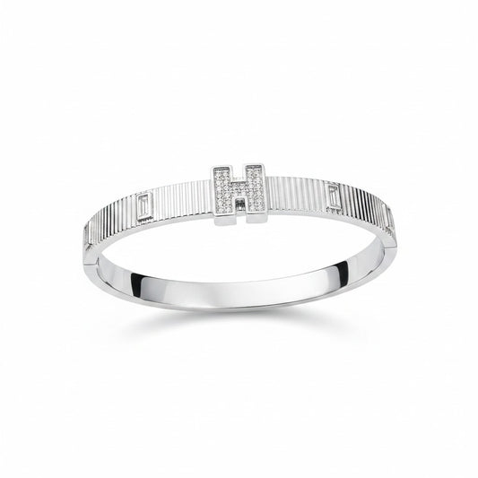 Hermes Silver Bangle